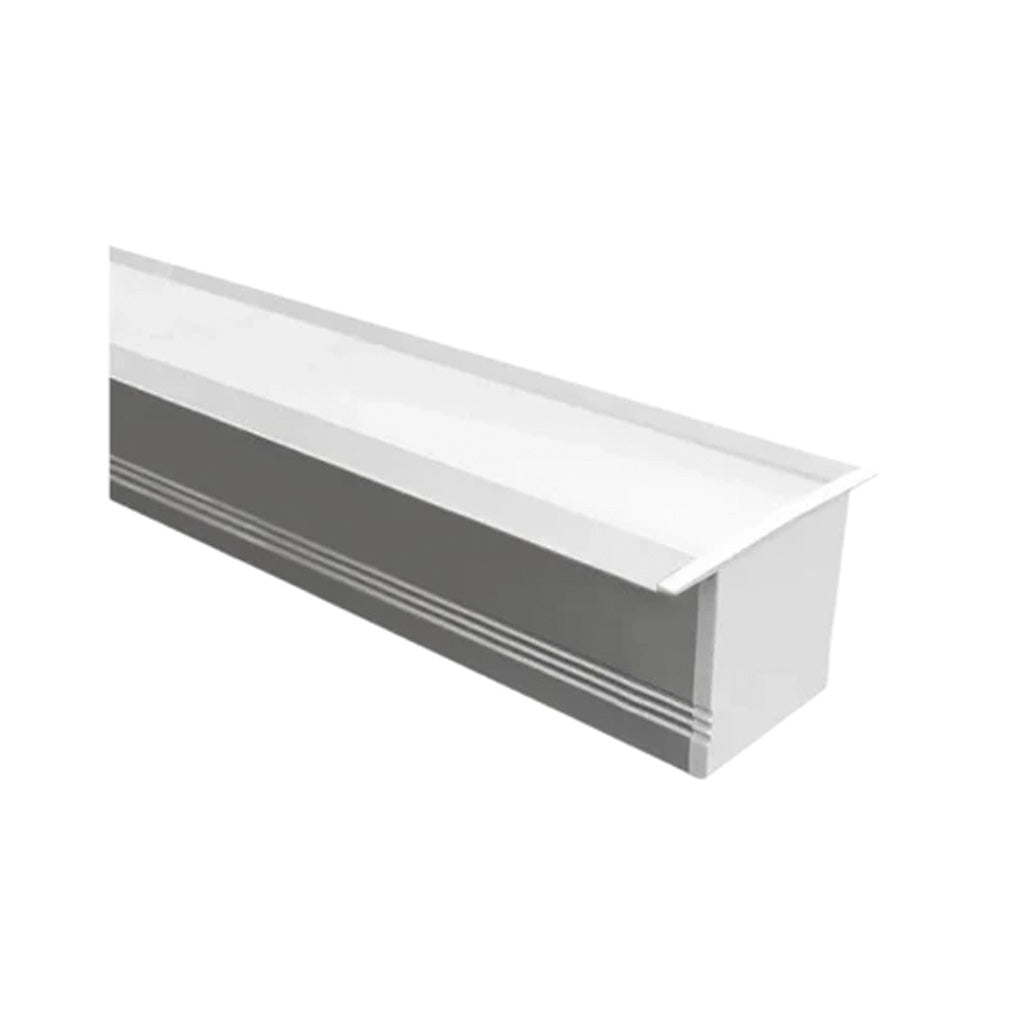 Perfil de aluminio 2m para empotrar a muro con difusor (accesorios por separado) de Philco