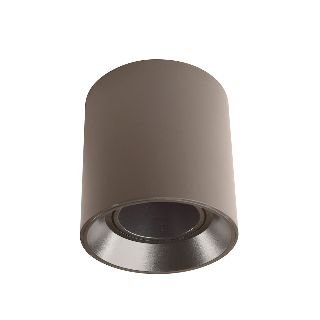 Downlight circular sobreponer bajo deslumbramiento para MR16 color negro de termoplástico, incluye base GU5.3 de Philco
