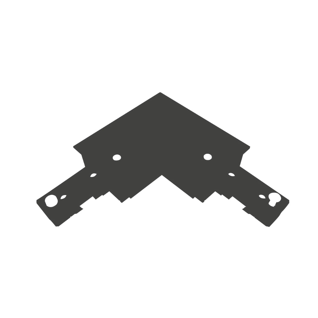 Conector L para riel para empotar de 3 vías color negro de Philco