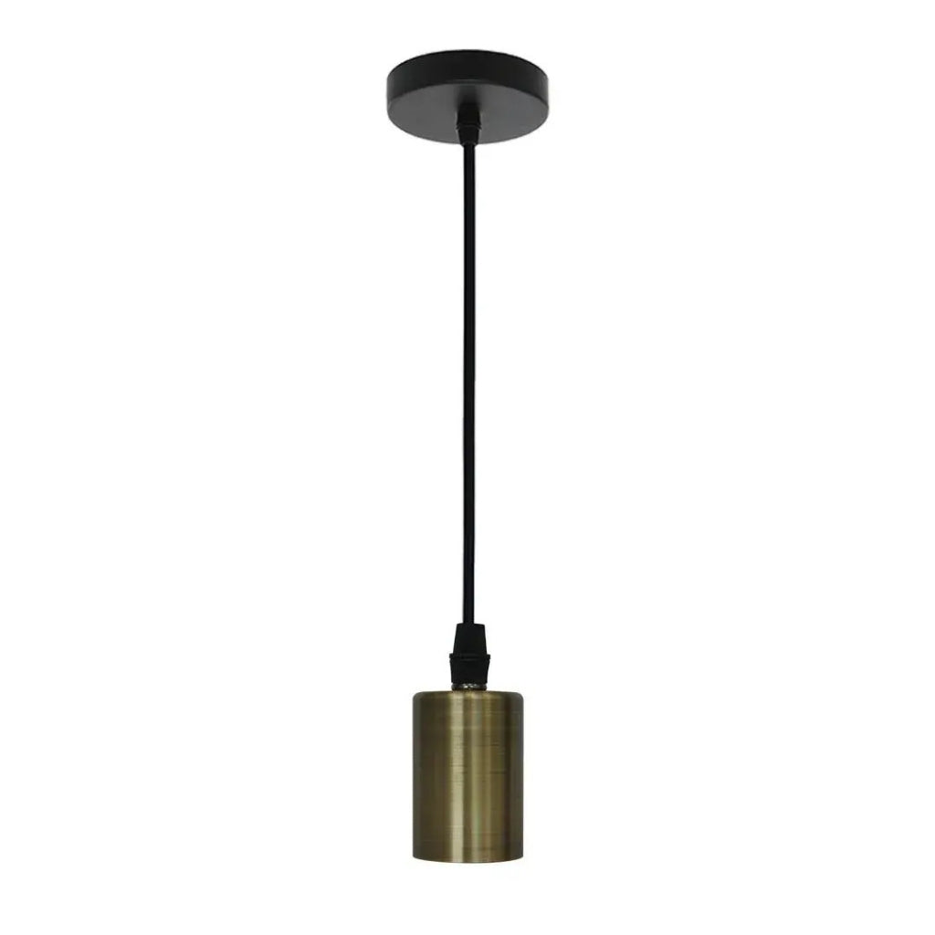 Luminario vintage de aluminio base E26 para suspender cuerpo terminado en colorbronce verde (no incluye foco)de Philco