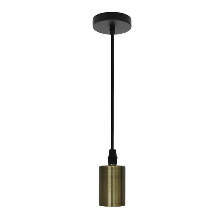 Luminario vintage de aluminio base E26 para suspender cuerpo terminado en colorbronce verde (no incluye foco)de Philco