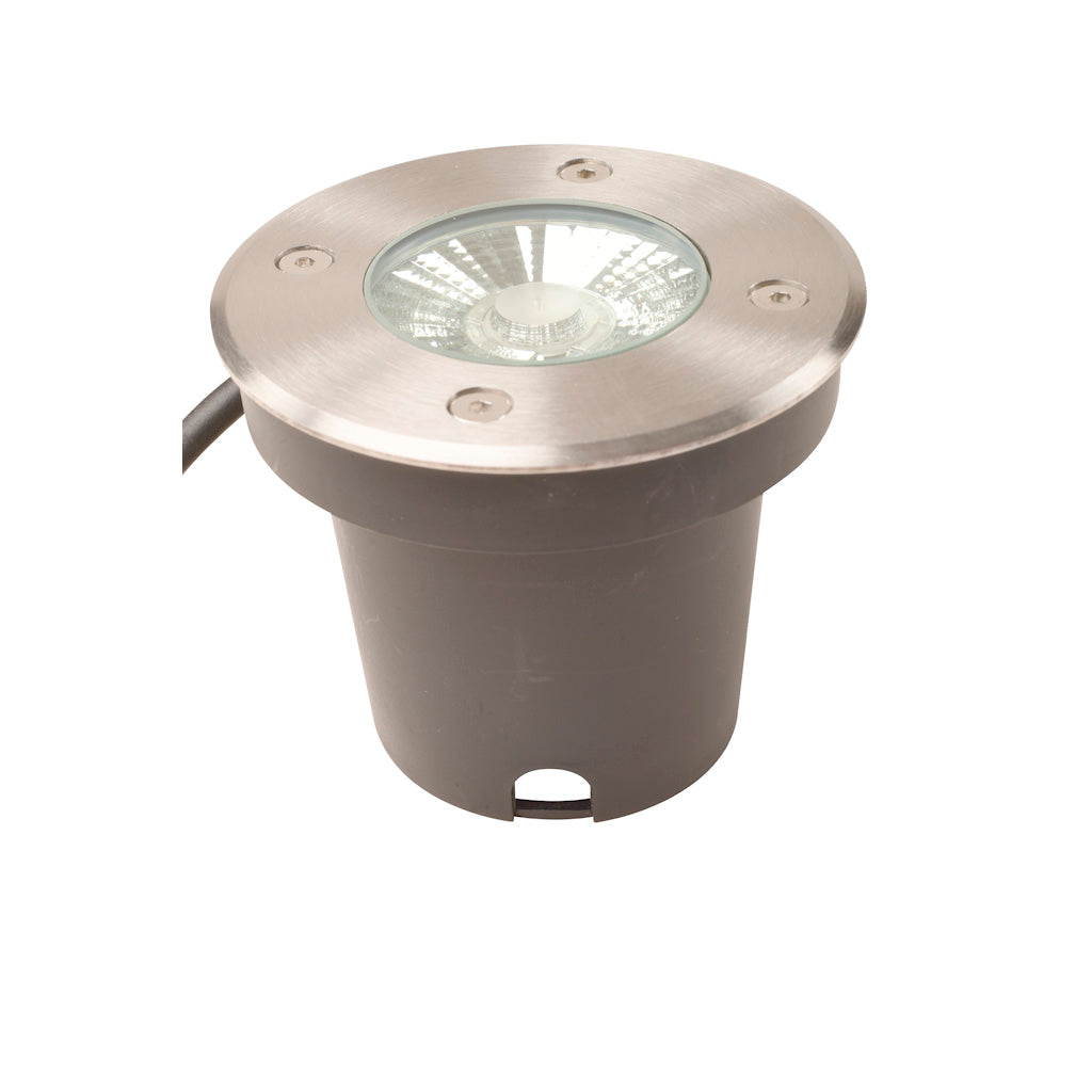 Empotrado a piso 9W LED 30° luz cálida 3000K acabado acero inoxidable IP65 100-240V de Philco