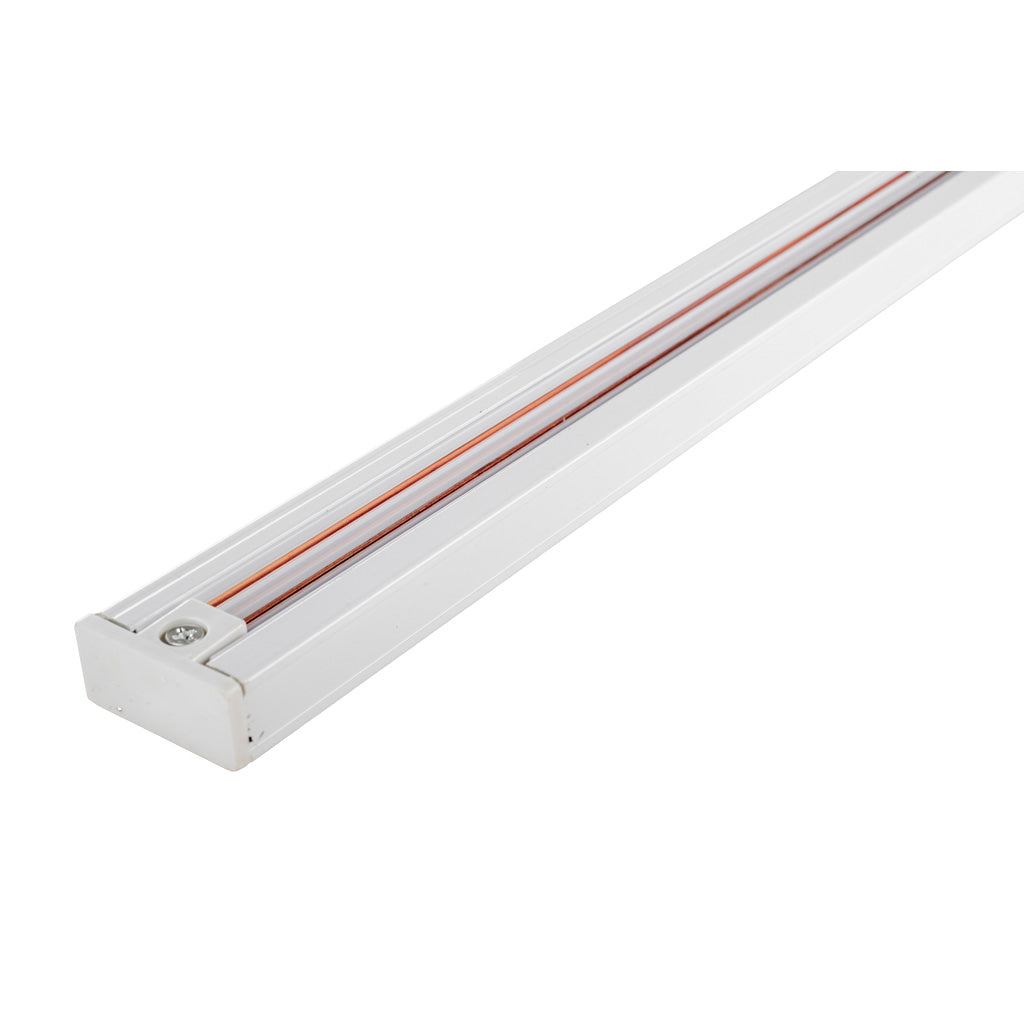 Riel 2m para sobreponer de tres hilos, color blanco fabricado en aluminio de Philco