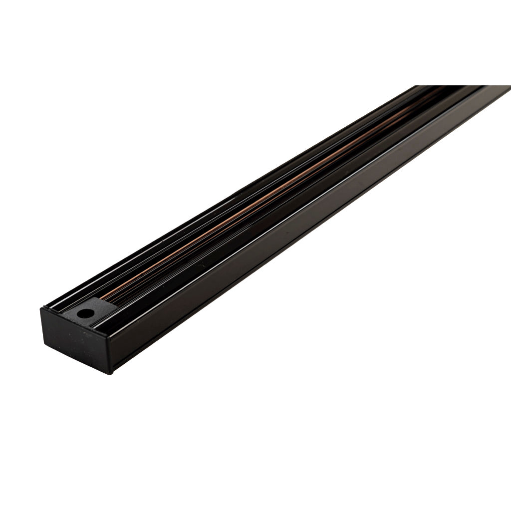 Riel 2m para sobreponer de tres hilos, color negro fabricado en aluminio de Philco