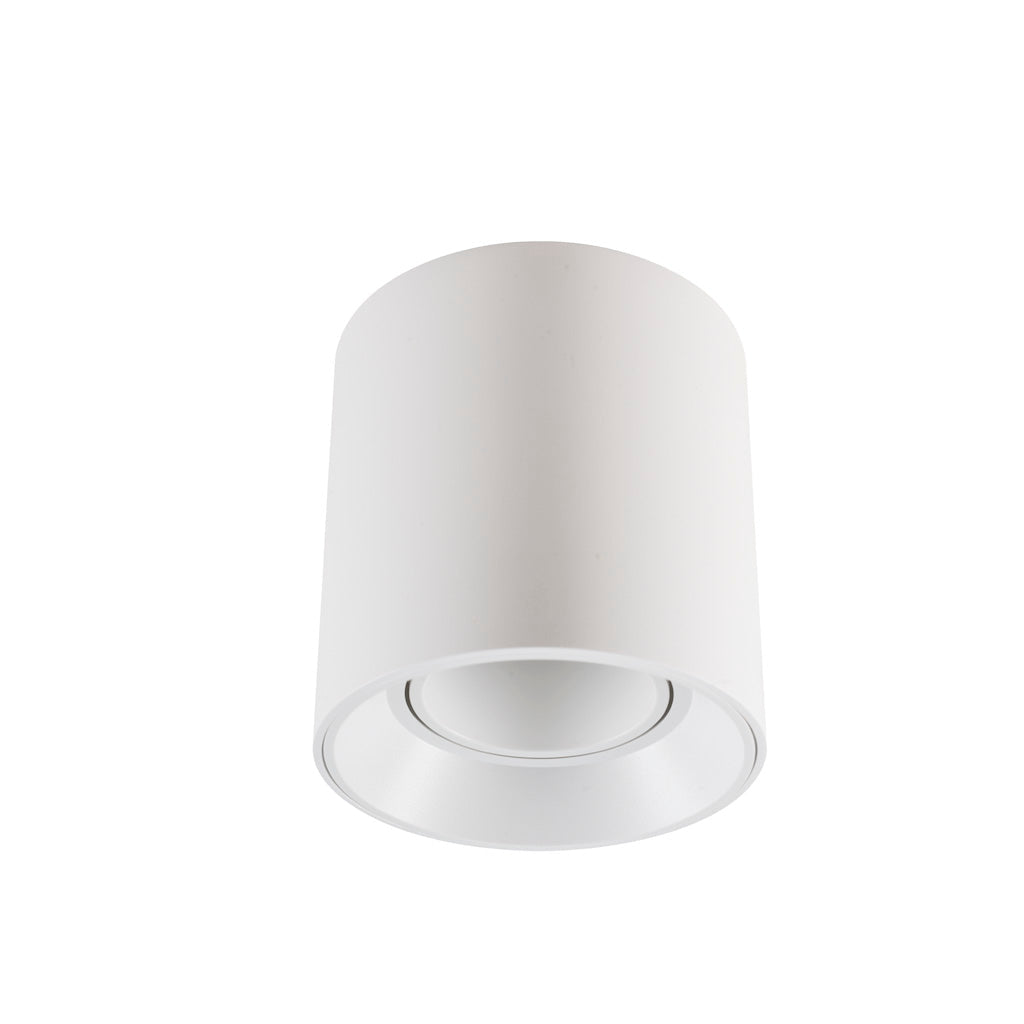 Downlight circular sobreponer bajo deslumbramiento para MR16 color blanco de termoplástico, incluye base GU5.3 de Philco
