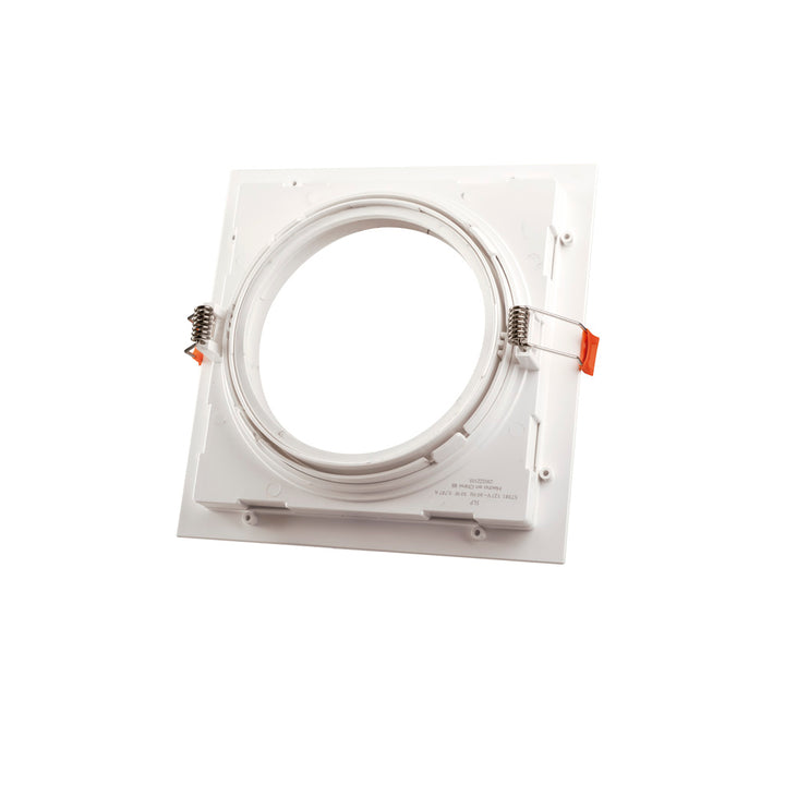 Downlight cuadrado dirigible para AR111 color blanco, incluye base GU10 (4 uniones) de Philco