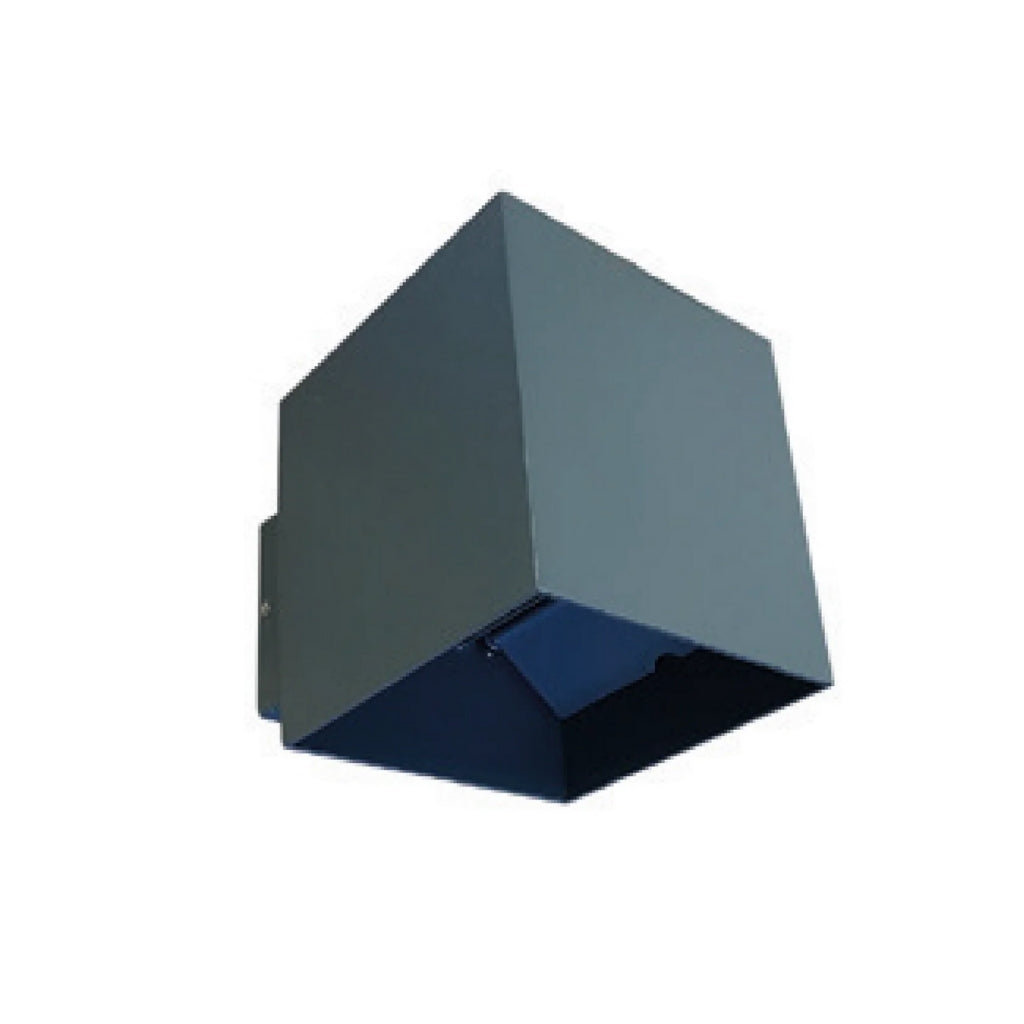 Arbotante tipo cubo luz directa e indirecta 20W ángulo ajustable, luz cálida 3000K, cuerpo aluminio IP54 90-265V de Philco
