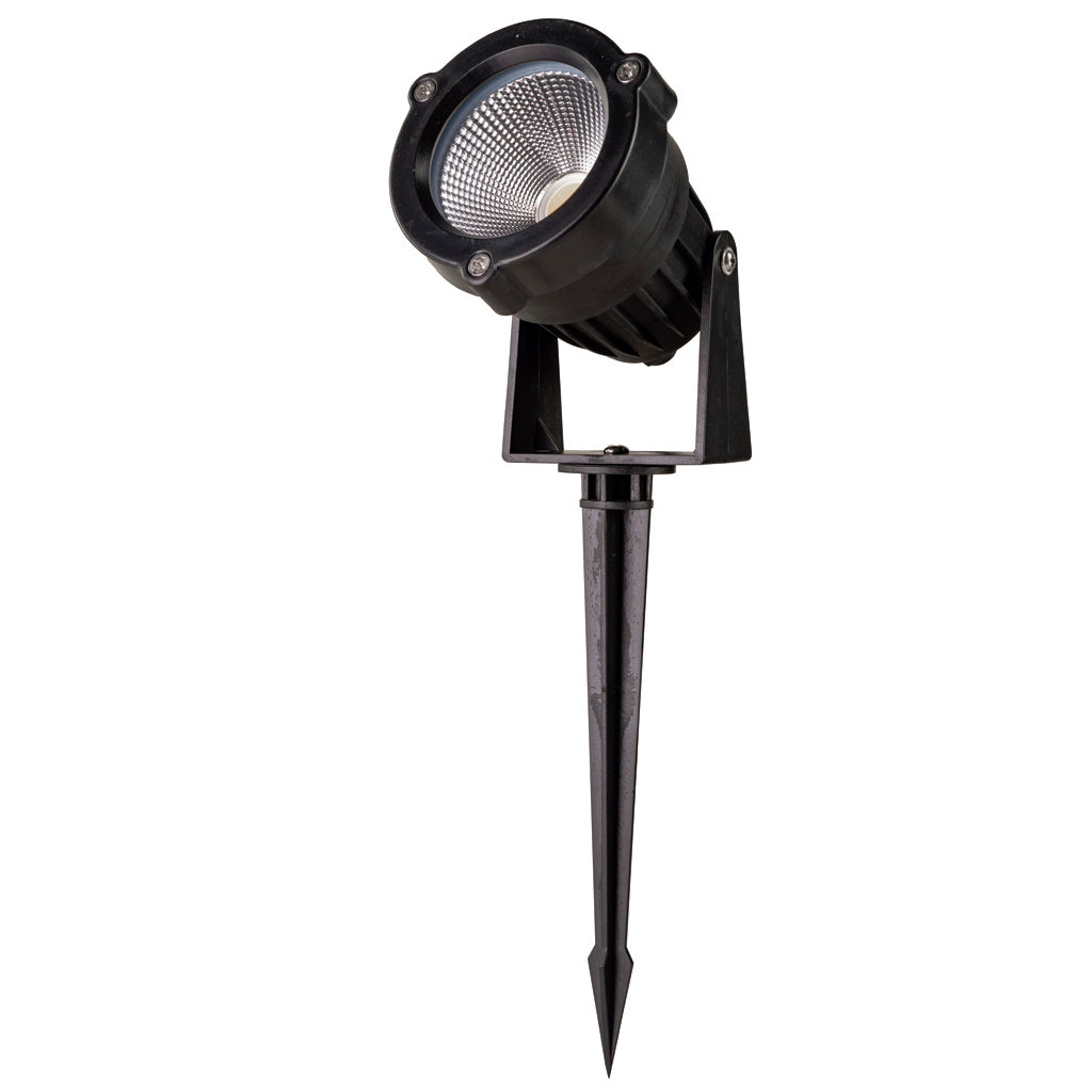 Estaca para jardín 10W LED 35° luz cálido 3000K acabado de aluminio color negro, incluye bracket y estaca, IP65 85-265V de Philco