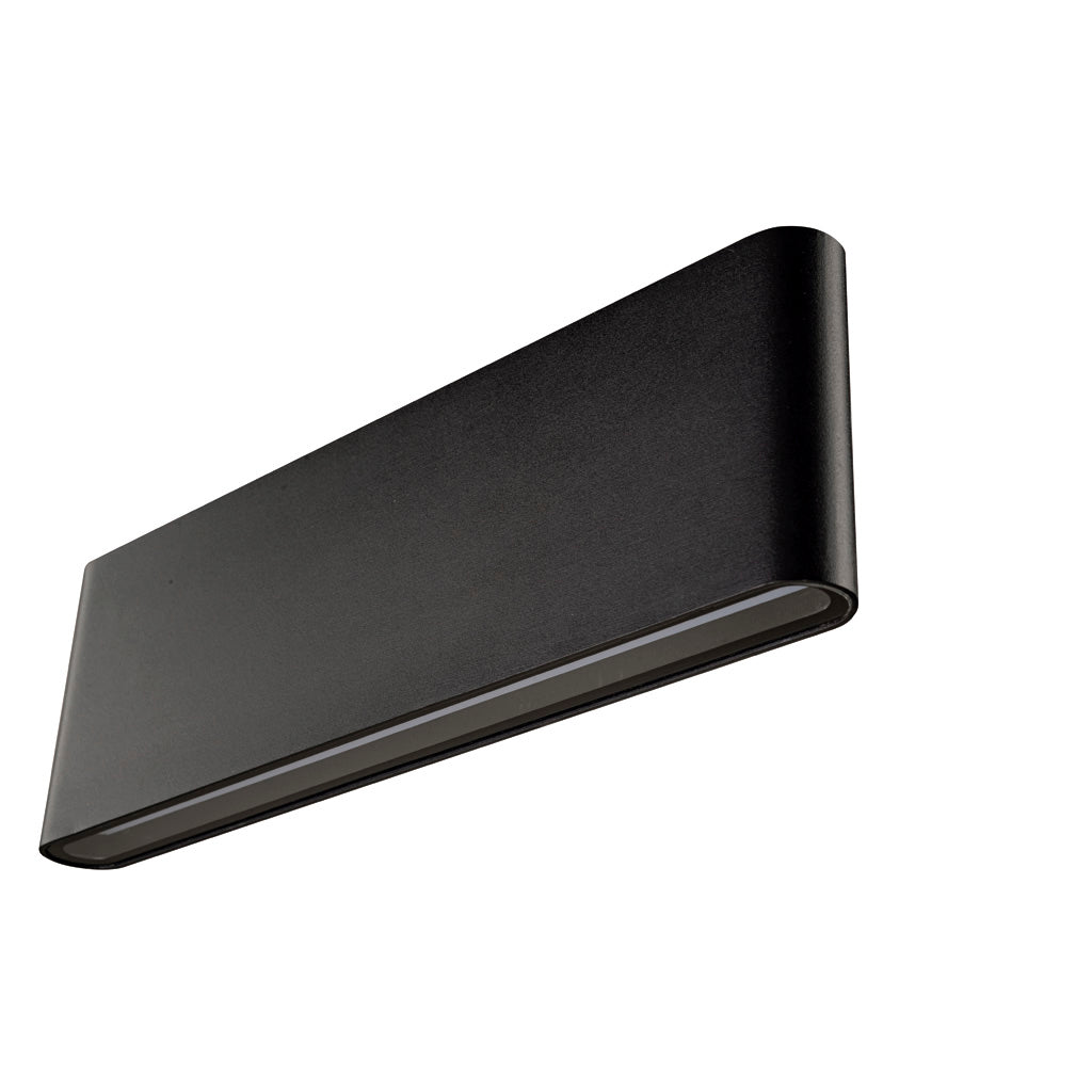 Arbotante tipo rectangular horizontal plano luz directa e indirecta 2x10W 90° luz cálida 3000K, cuerpo aluminio IP54 85-265V de Philco