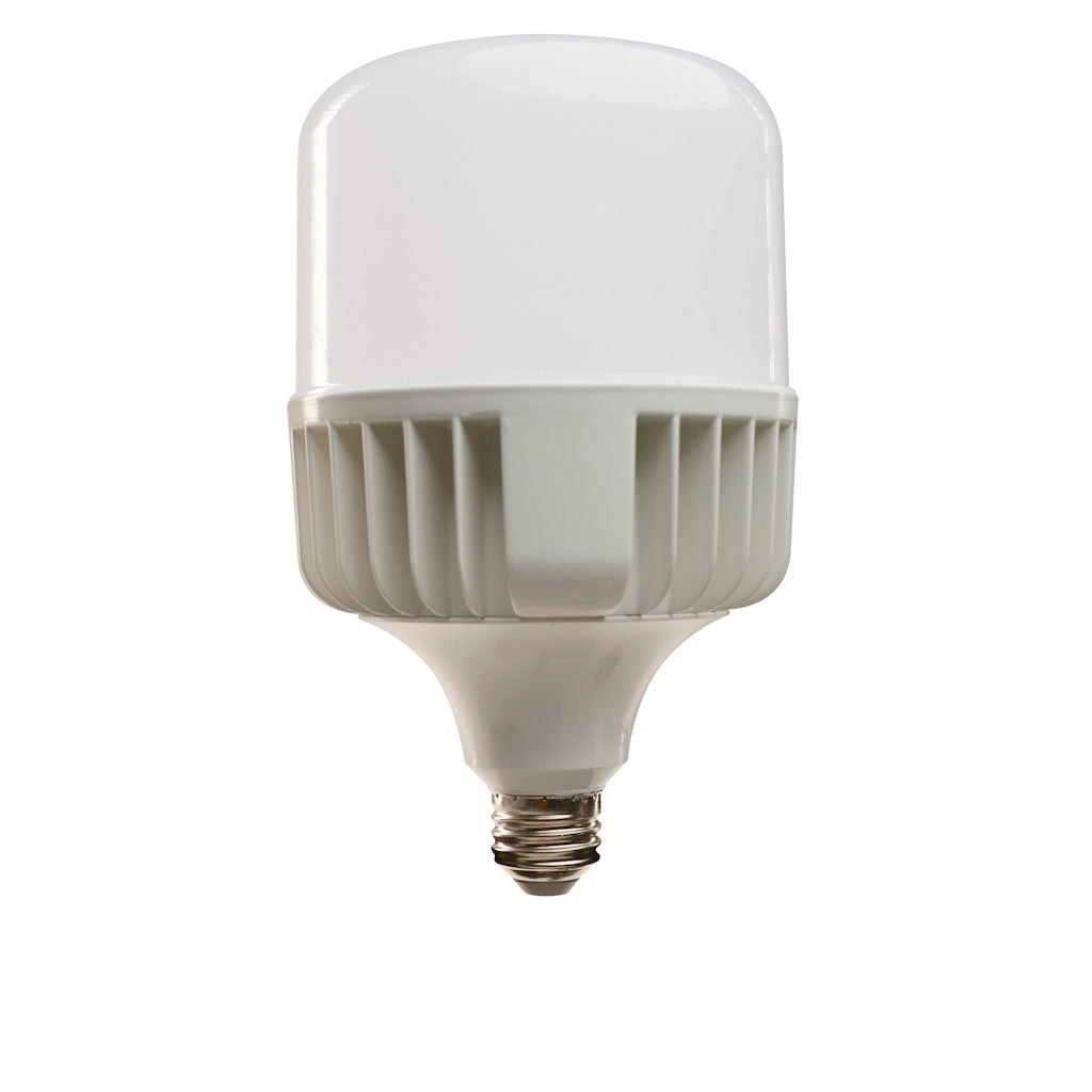 Bulbo LED 40w luz fría 6500K o cálida 3000K alta potencia cuerpo de aluminio E26 incluye adaptador a E39 100-277V FP:0.9 30,000hr de Philco