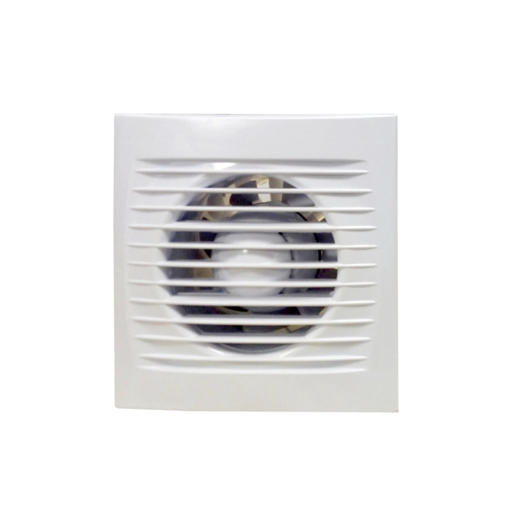 Extractor de aire 10W 127V Caudal del aire: 4” 95m3/h, 17 x 17cm ?103mm + base MR16 GU5.3, terminado en color blanco con trampa de olor de Philco
