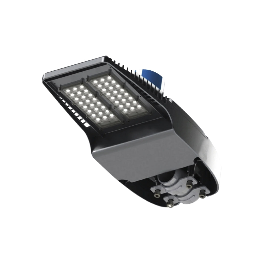 Luminario de vialidad 100W curva II media 5700K IRC80, IP65, con supresor de picos de 10kV cuerpo de alumino acabado grafito con pantalla de PC incluye base y fotocelda de Philco